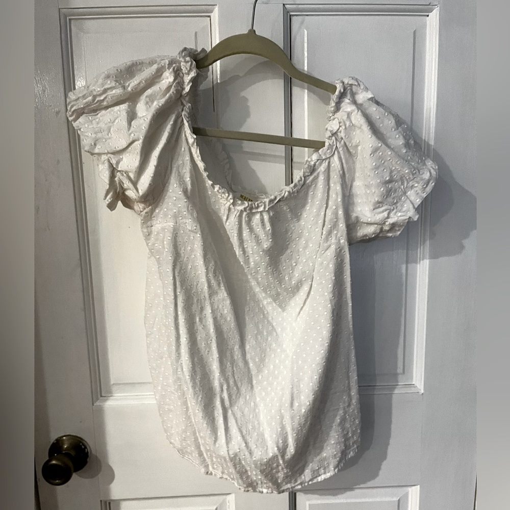 Maeve Ruffle Textured blouse